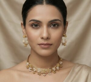 Pearl Ghungroo Classic Choker Set