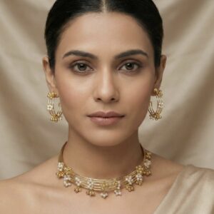 Pearl Ghungroo Classic Choker Set