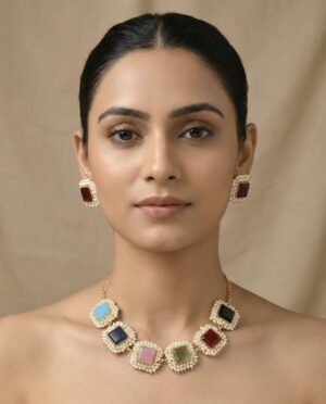 Royale Pearl Square Statement Set