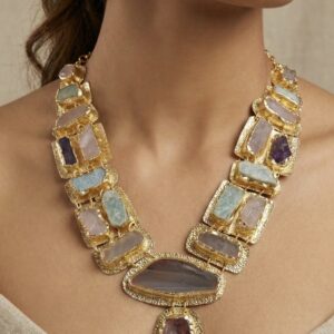Aurora Multi Gem Collar Necklace