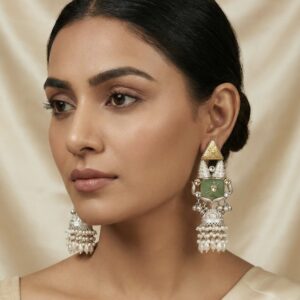 Rajwada Pearl Ghungroo Jhumka