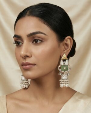 Rajwada Pearl Ghungroo Jhumka