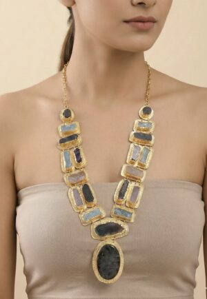 Celeste Raw Gem Statement Necklace